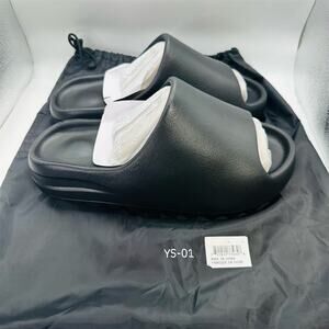 YZY Black Slide Sandals Minimalist Cushioned Slip-On w/ Bag | Size 7